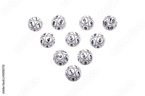 Several bingo balls