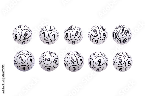 Several bingo balls
