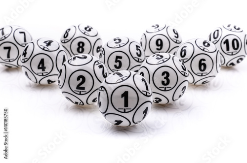 Several bingo balls