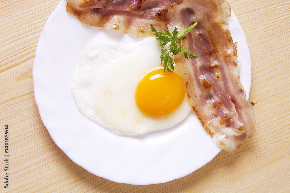 Fried egg with bacon Fried egg with bacon
