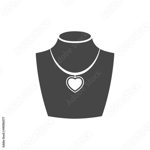 Necklace flat icons set - Illustration