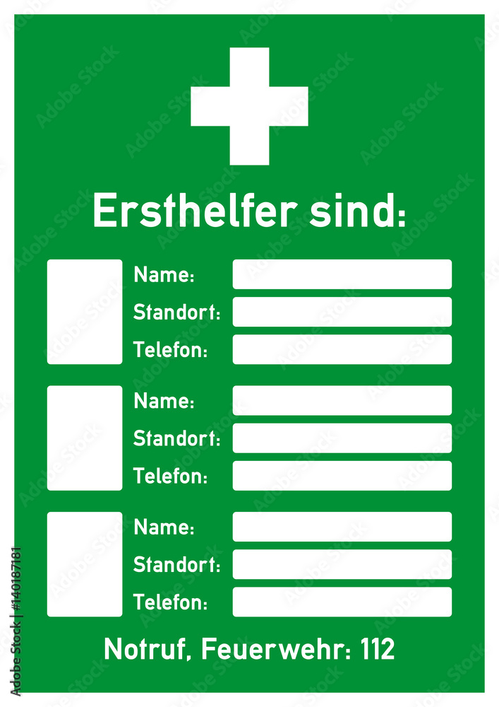 Erste Hilfe Plakat Zum Ausdrucken Din A4 Kostenlos nrs21 NewRescueSign nrs - ks190 Kombi-Schild - Ersthelfer Plakette für