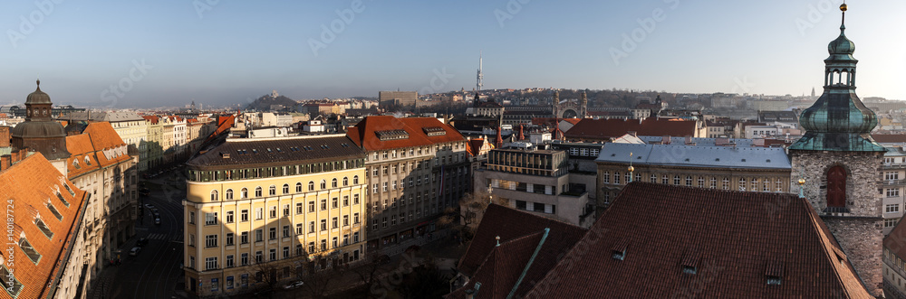 roofs of Prague panorama