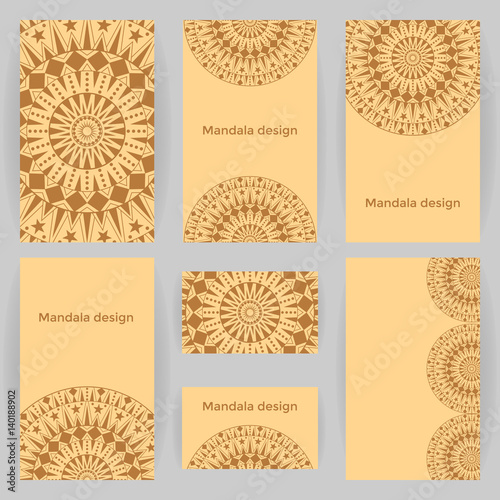 Collection of templates with mandalas.