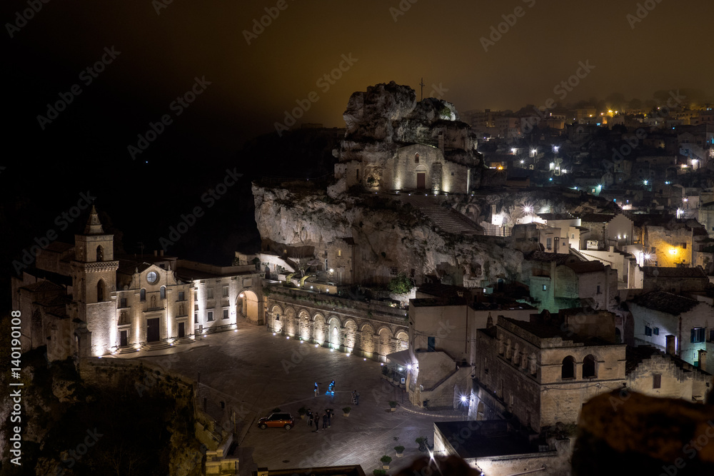 Panoramic view of the church in Matera European Capital of Culture 2019