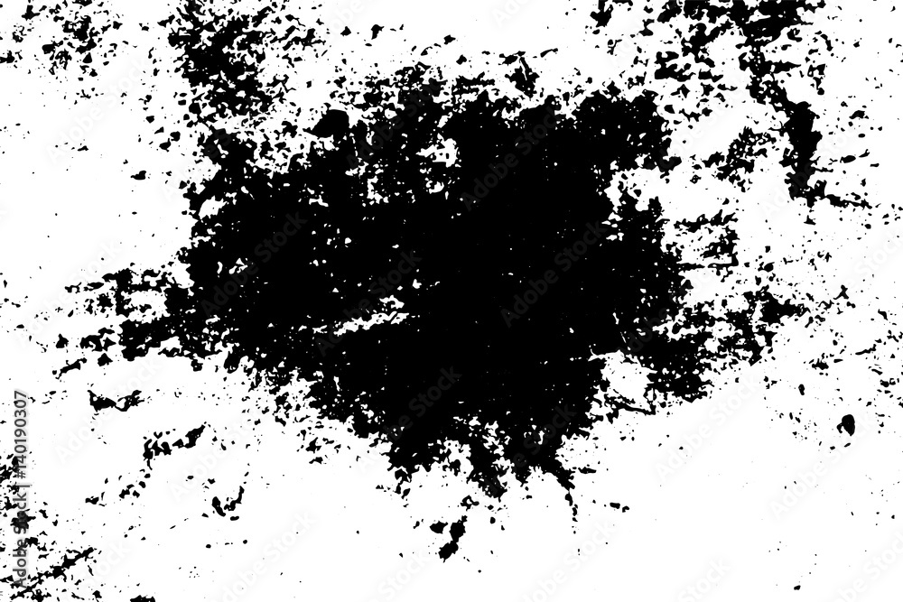 Centered grunge texture with noise and grain. Black stains on transparent background. Centered grunge texture with noise and grain. Black stains on transparent background.