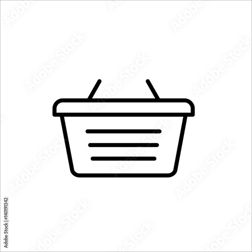 basket icon on white background