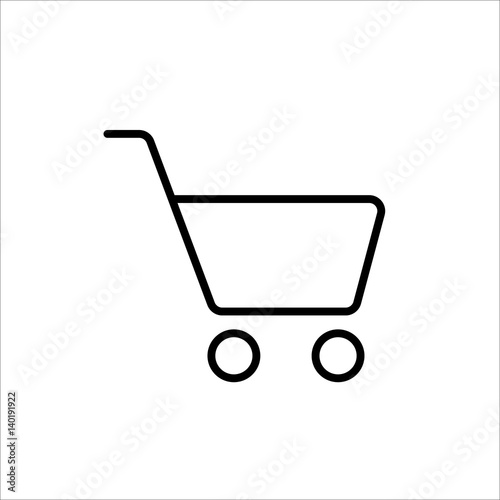 trolley icon on white background