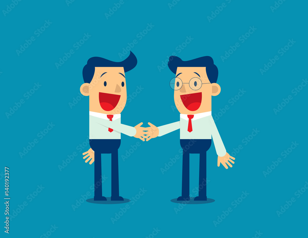 Businessman, shaking hands to seal an agreement