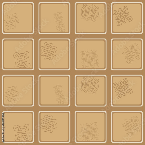 seamless pattern with Celtic art and ethnic ornaments for your design