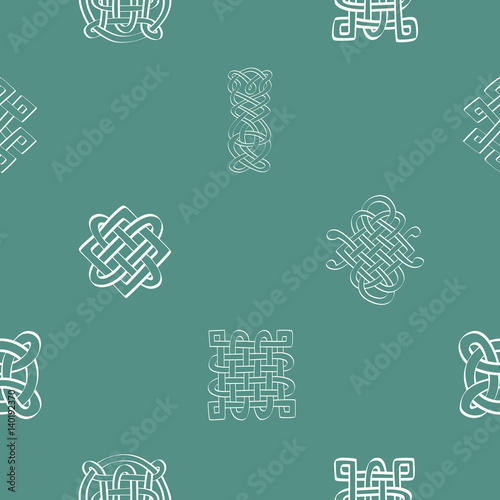 seamless pattern with Celtic art and ethnic ornaments for your design