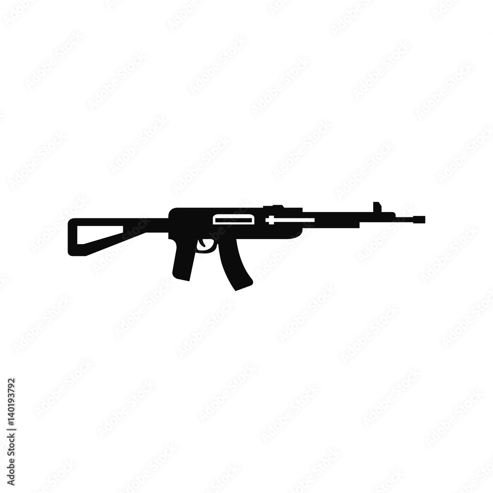 Automatic weapon vector icon