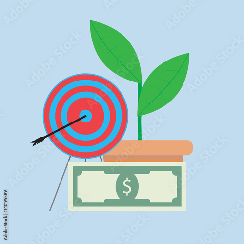 Successful financial growth vector