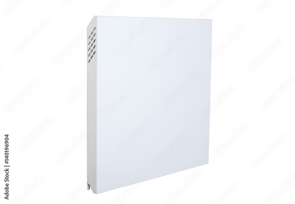 New electric panel for heating housing on a white background New electric panel for heating housing on a white background