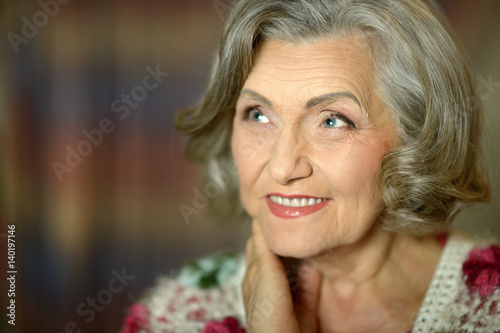 Wallpaper Mural Beautiful happy elderly woman Torontodigital.ca