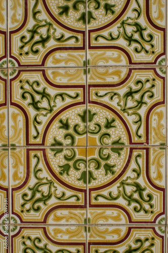 green and yellow tiles