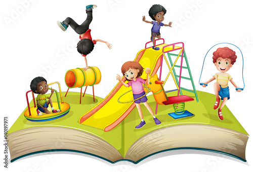 Children playing in playground