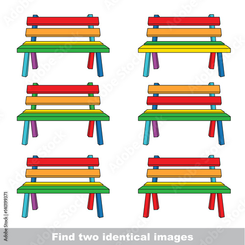 Visual game for kids to find hidden couple of objects.