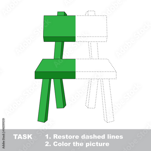 Vector trace educational game for preschool kids.