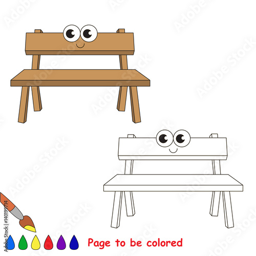 Page to be colored, simple education game for kids.