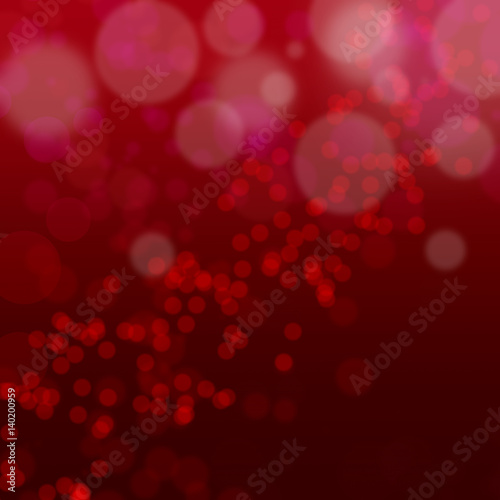 Christmas abstract red background with bokeh light.
