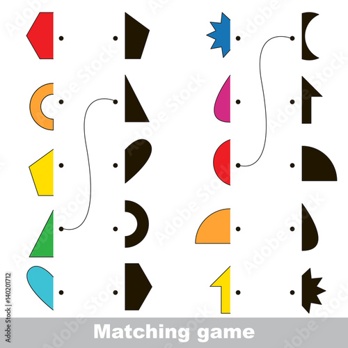 Find correct shadow for each object, the kid game.