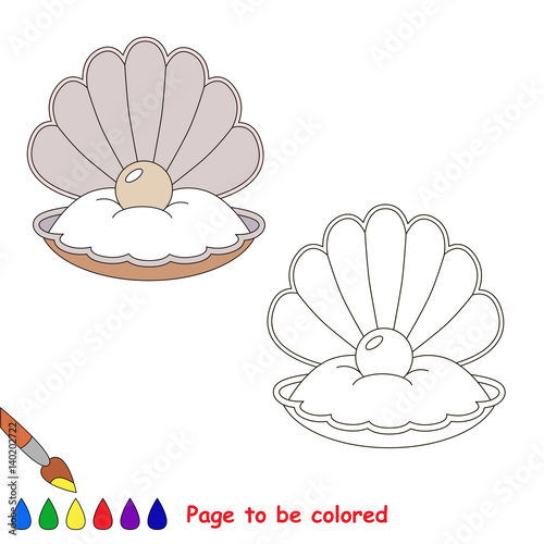Page to be colored, simple education game for kids.