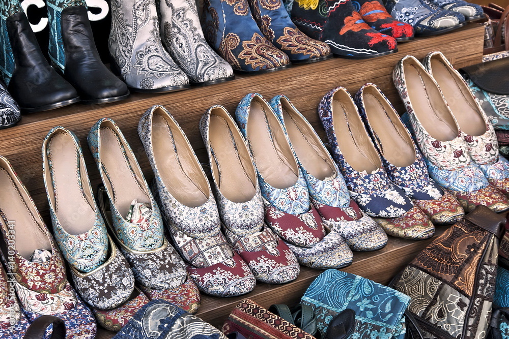 Turkish traditional shoes Grand bazaar Istanbul Stock Photo | Adobe Stock