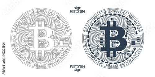 bitcoin sign vector