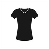 T-shirt simple silhouette icon on background