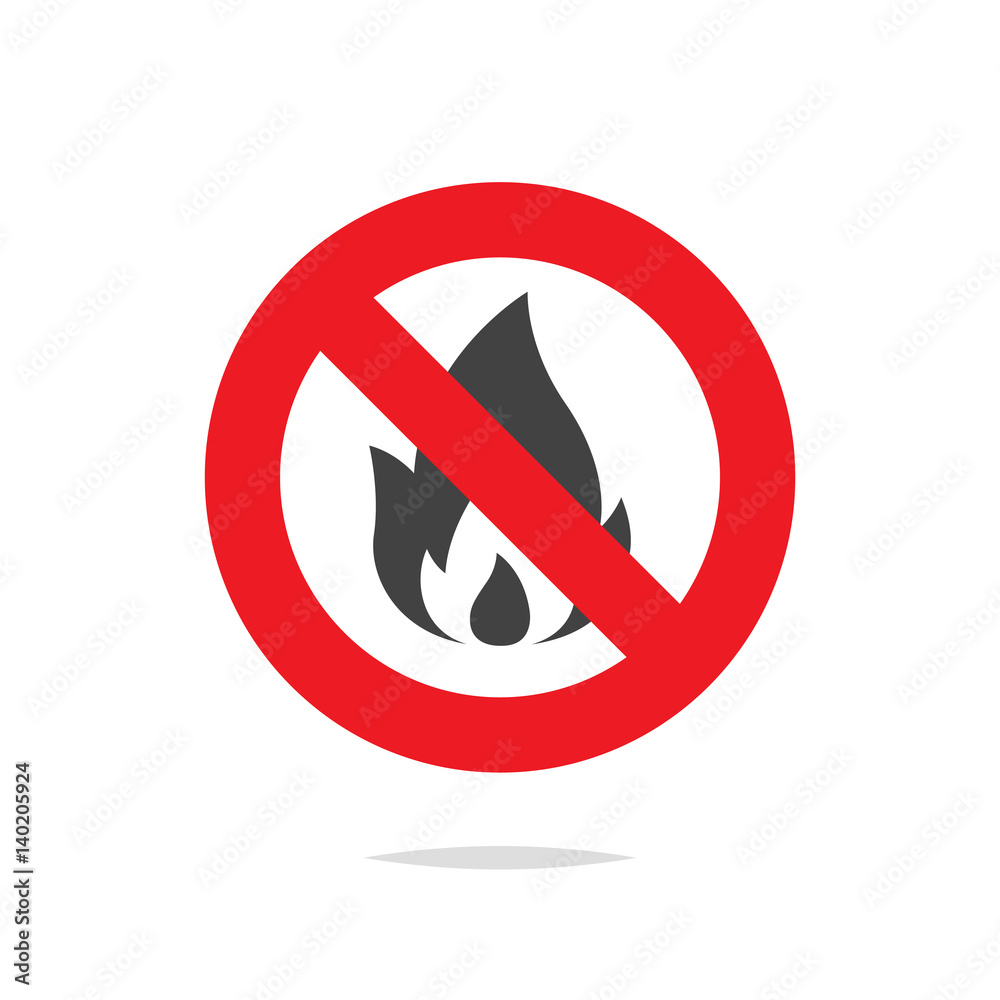 No fire sign vector No fire sign vector