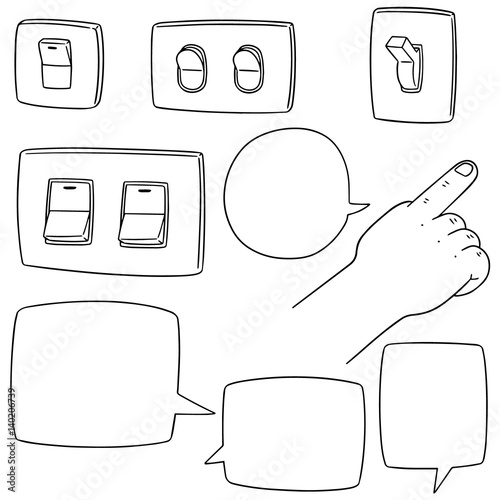 vector set of electric switch