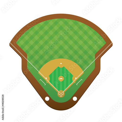 Vector of baseball field background.