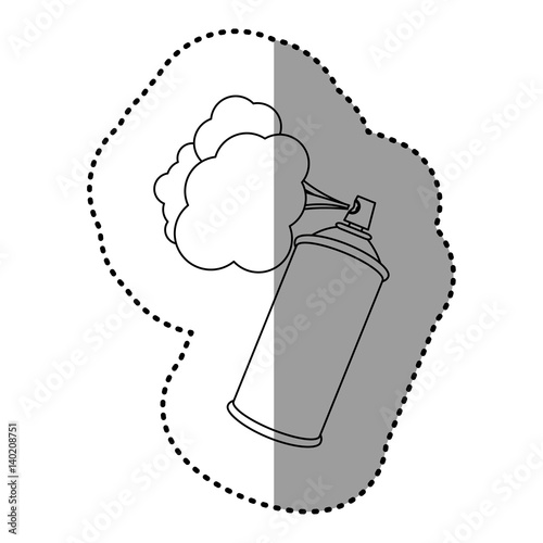 contour aerosol sprays with cloud icon, vector illustraction design