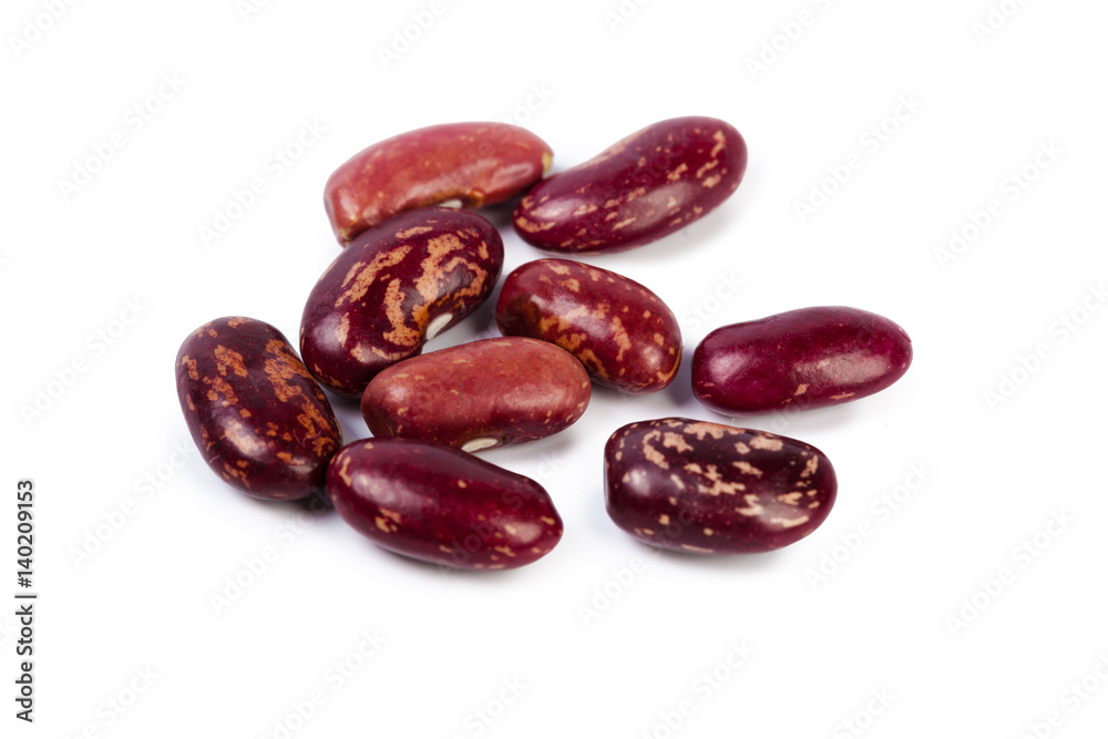 Red beans isolated on white background Red beans isolated on white background