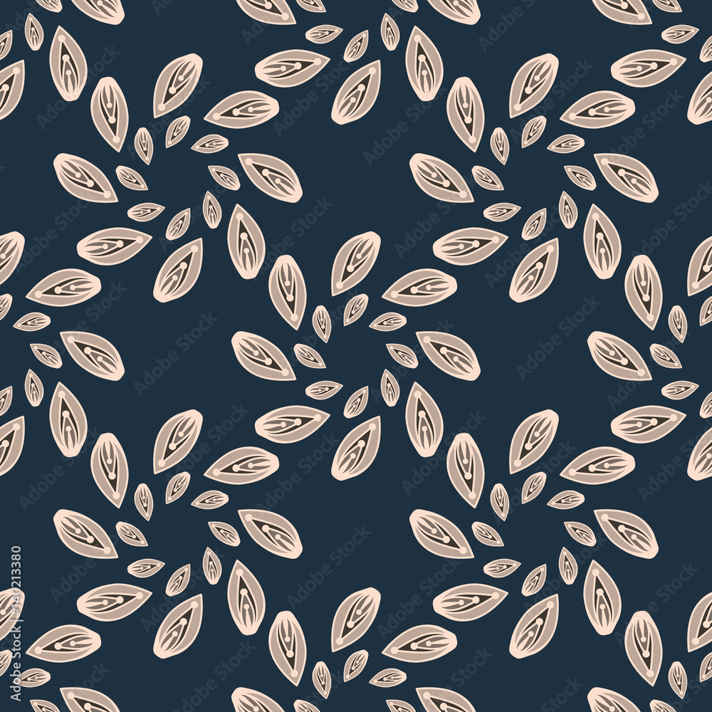 Fototapeta premium Ethnic flower seamless pattern background