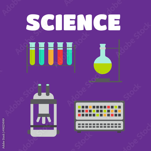 Chemistry infographics template showing various tests vector