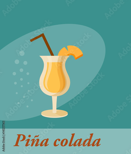 Pina colada cocktail menu item or any kind of design