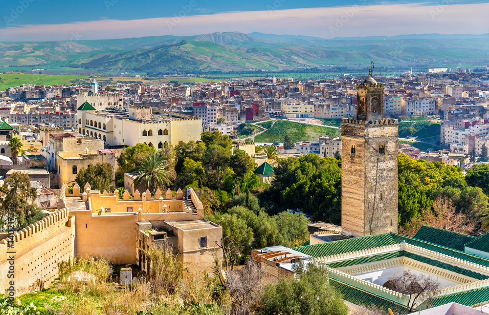 Fototapeta premium Mosque at Bab Guissa Gate in Fez, Morocco