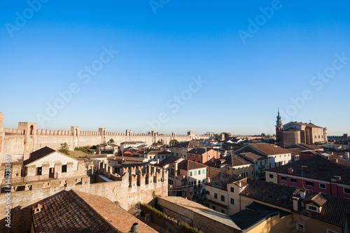 View of Cittadella, walled city in Italy