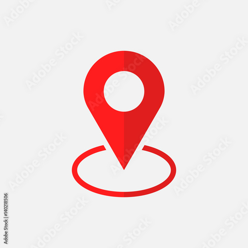 Free Download Pin icon vector. Location sign in flat style isolated on white background. Navigation map, gps concept. - GFXLoad