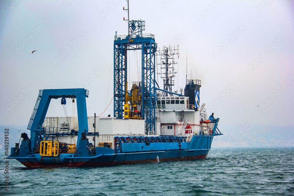 Fototapeta premium Big ship on the sea