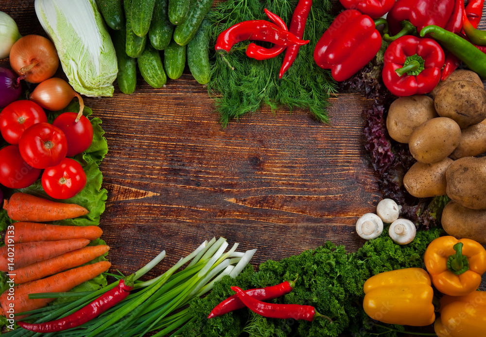 organic food background Vegetables in the basket organic food background Vegetables in the basket