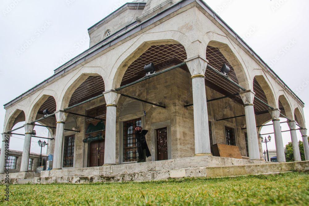 Semsi Pasha mosque courtyard. in istanbul uskuda turkey