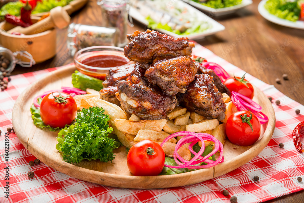 grilled Ribs, Tasty and healthy food grilled Ribs, Tasty and healthy food