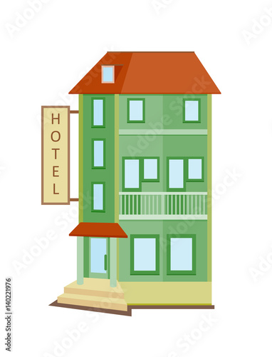 Hotel flat icon