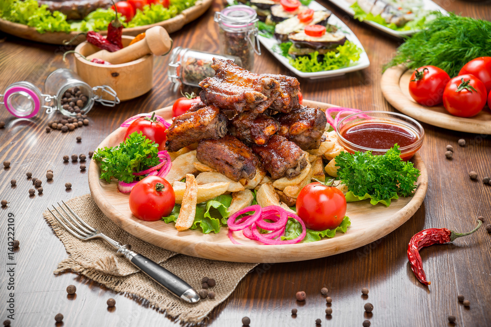 grilled Ribs, Tasty and healthy food grilled Ribs, Tasty and healthy food