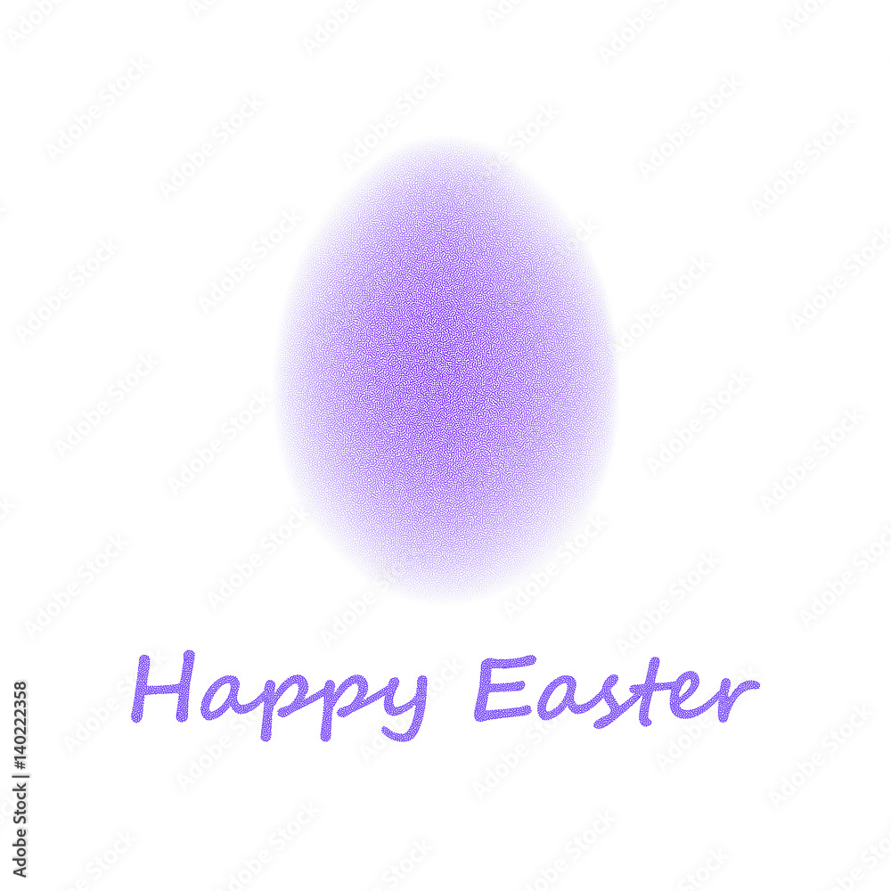 Easter egg purple. Happy Easter. Christ Is Risen. violet stipple effect. white background. vector illustration. Easter egg purple. Happy Easter. Christ Is Risen. violet stipple effect. white background. vector illustration.