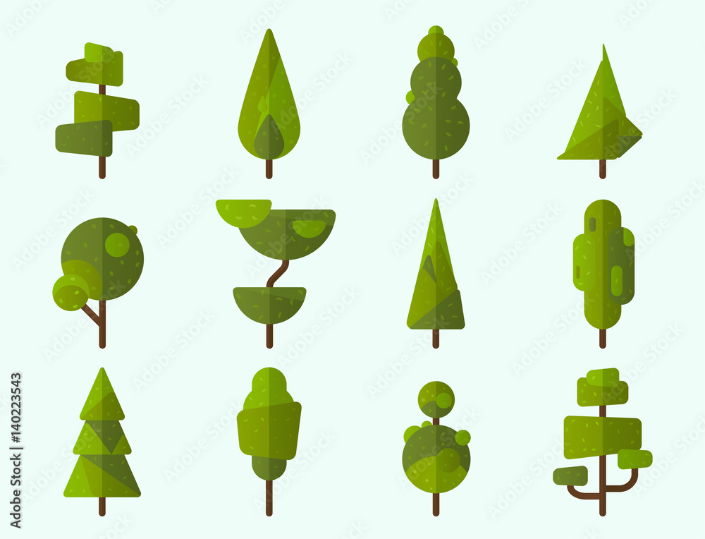 Collection of geometric trees