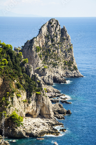 Detail of the coast of Capri